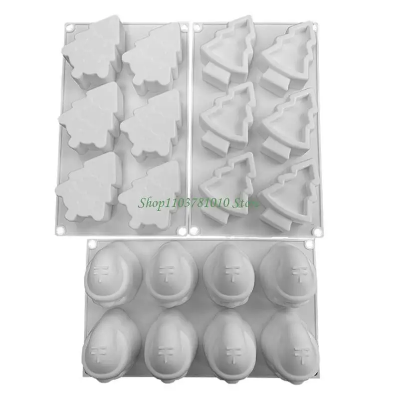 U55D Fondant Mold Christmas Series Silicone Material Baking Gadget Baking Accessories