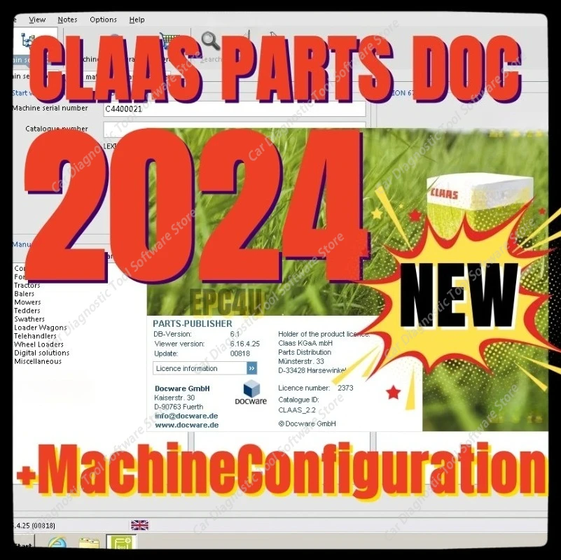 

НОВИНКА 2026: Обновленная версия Claas Parts Doc 2.2 для сельского хозяйства [04.2024] EPC, неограниченная установка, с исправлением ошибок конфигурации оборудования