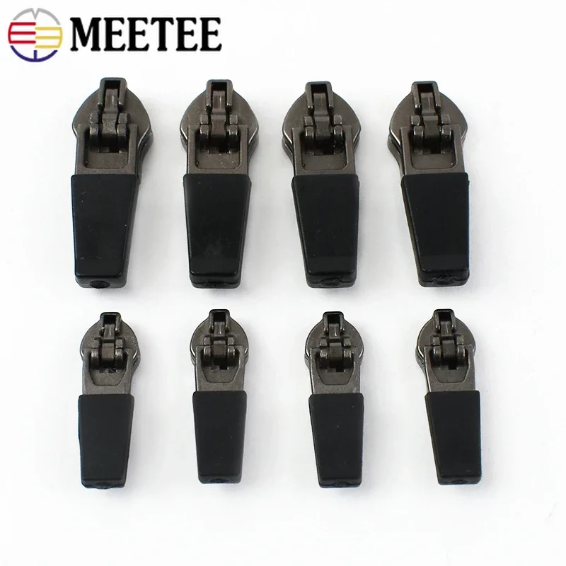 10/20/30/50Pcs 3# 5# Waterproof Zippers Slider Puller for Nylon Zipper Plastic Zip Head Bags Garment DIY Sewing Accessories