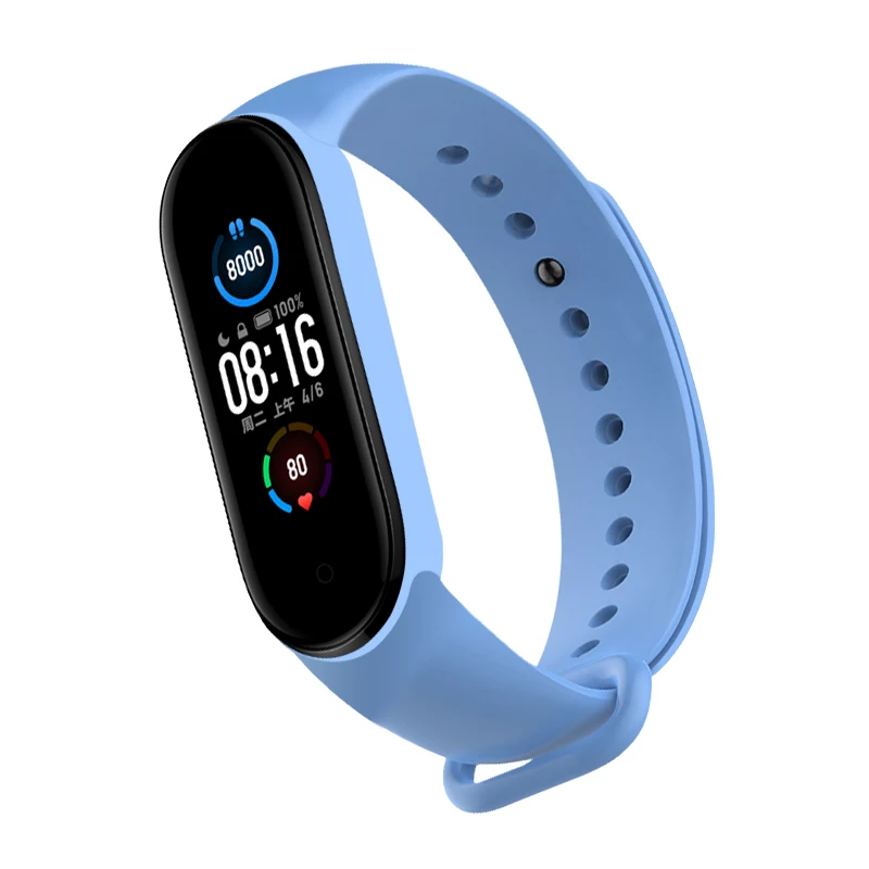 1 Uds pulsera de repuesto para Xiaomi pulsera correa de reloj inteligente accesorios pulsera de silicona para Mi Band 5/6