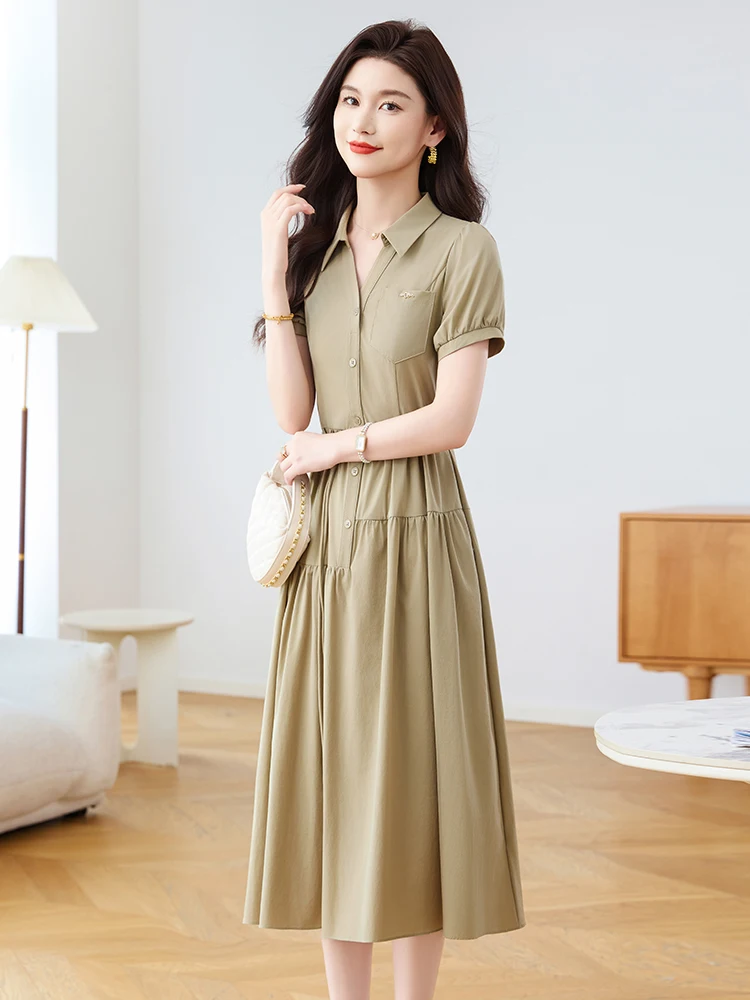 

Элегантное свадебное платье А-силуэта для женщин, лето 2026, новинка, элитный бренд, свадебное платье для мамы, однотонное, с коротким рукавом, миди...