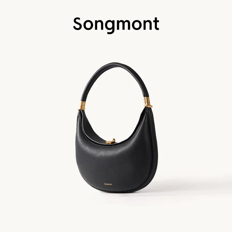 Songmont Medium Moon Bend Bag Series Head Layer Cowhide Large Capacity Crescent Bag Shoulder Armpit
