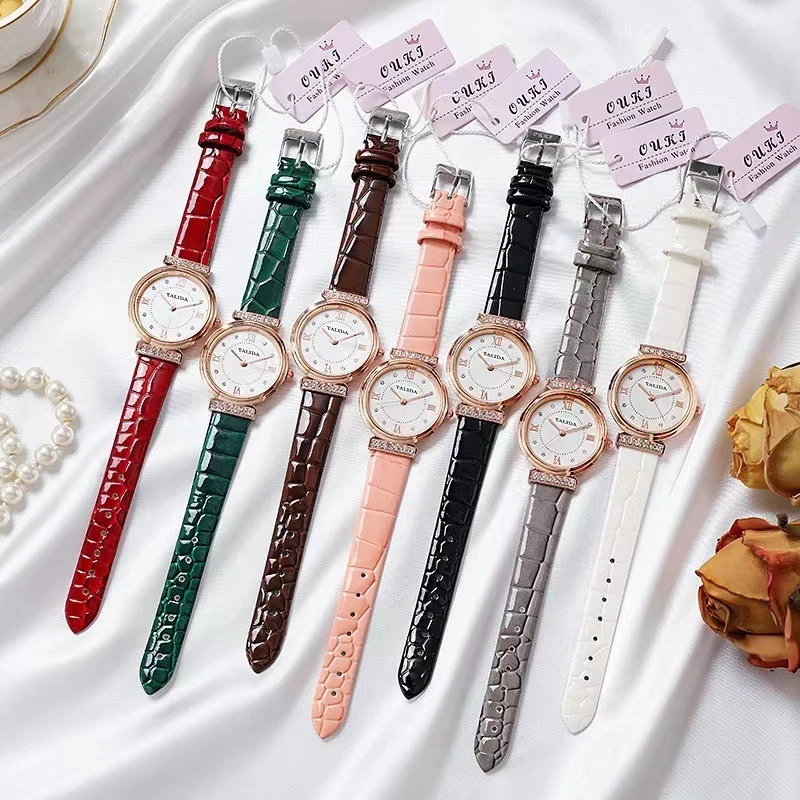 럭셔리 쿼츠 손목 시계 여성 숙녀 럭셔리 시계 벨트 시계 세련된 심플 스타일 쿼츠 손목 시계 Часы Женские