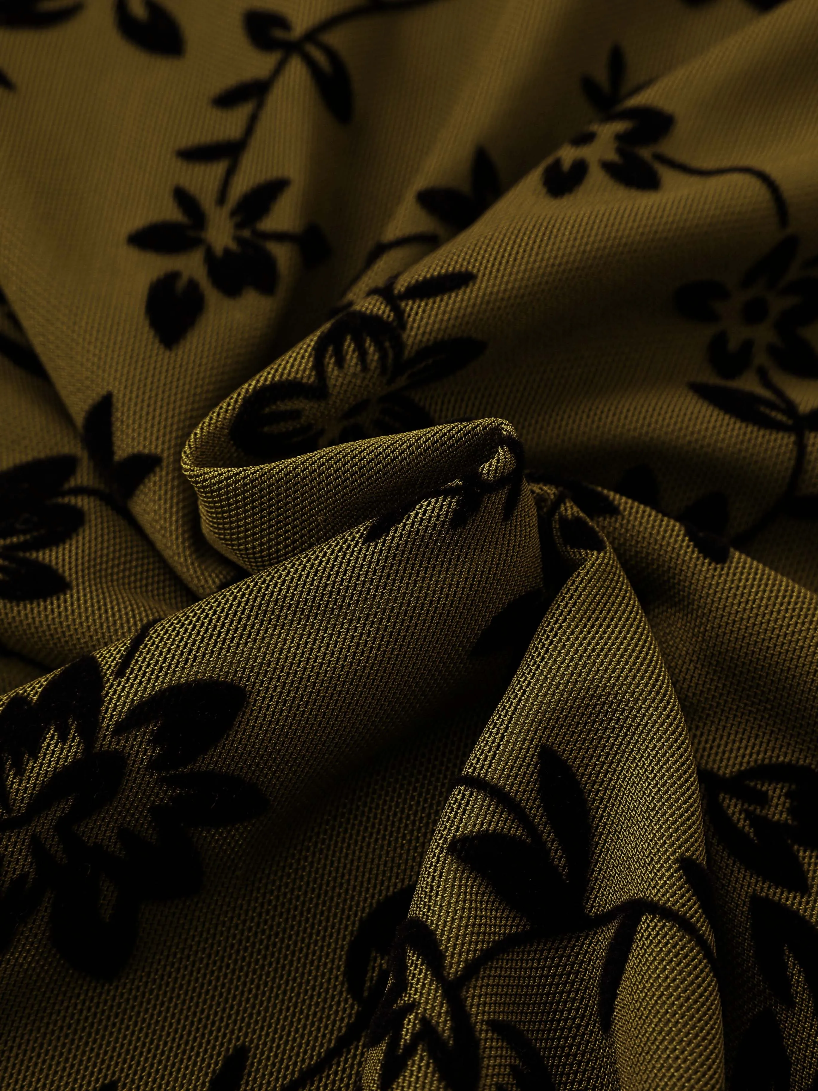 Women's Summer Fashion Slim Fit Flower Flocking Suspender Sleeveless Ruffle Dress