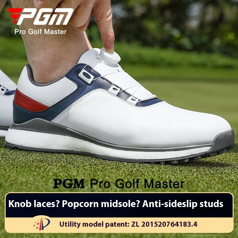 

PGM Golf shoes Men's sneakers knobs lace Popcorn Soft-soled sneakers Summer waterproof men's shoes