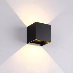 Applique murale LED au design moderne, luminaire décoratif d'intérieur et d'extérieur, montage vers le haut et vers le bas, idéal pour un salon, un couloir ou une chambre à coucher, 6W