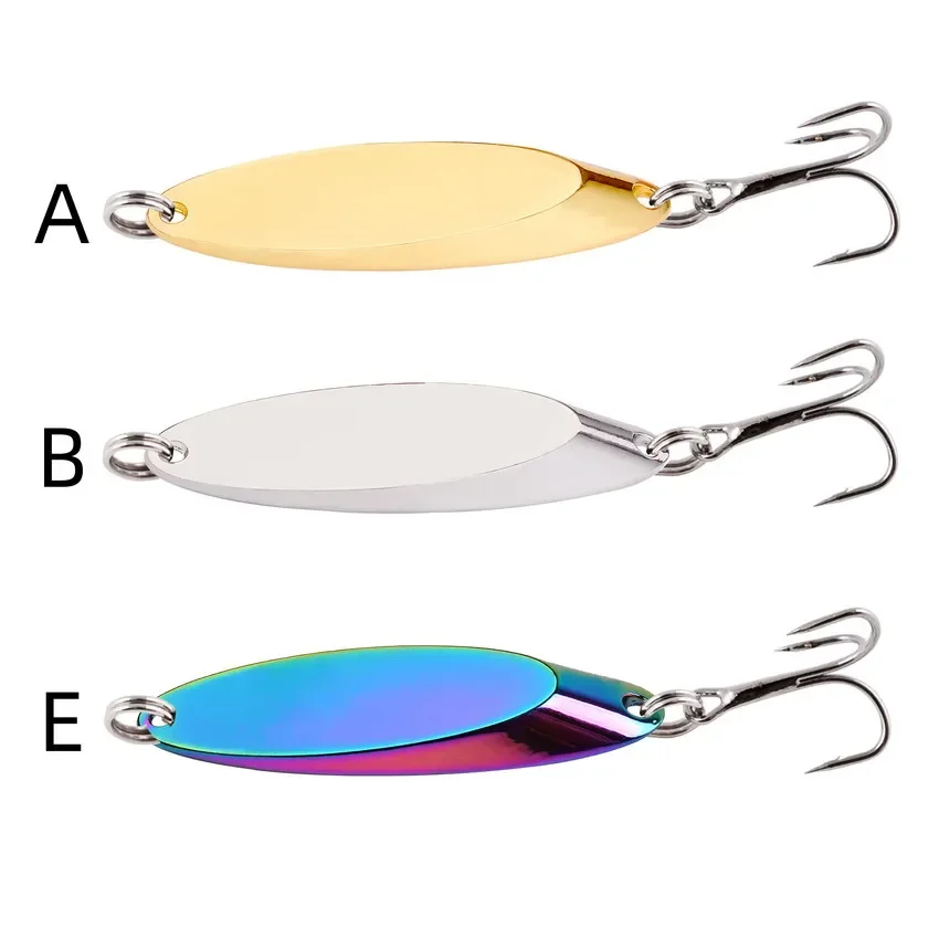 1PC 3g-28g Fishing Metal Spoon Lure Hard Baits Bass Baits Silver gold Spoon Fishing Lure Pesca Tackle Wobblers Isca Artificial