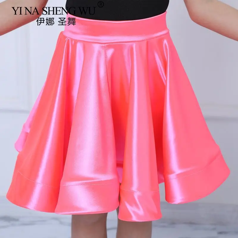 子供用ラテンダンススカート女の子プロフェッショナルラテンサルサダンス競技練習衣装子供モダン社交ダンスウェア