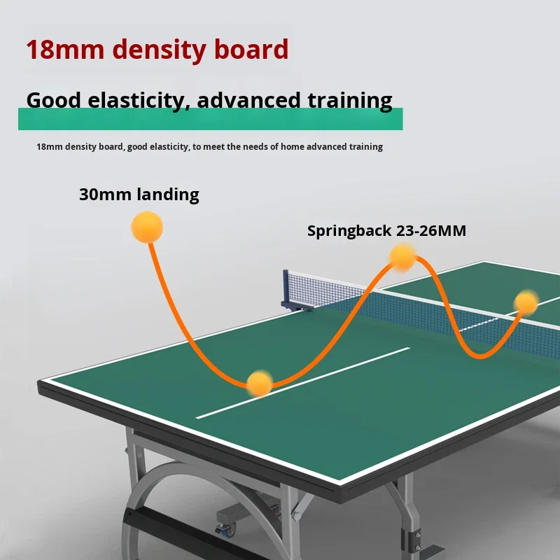

25-миллиметровый складной стандартный зеленый теннисный стол для домашнего использования, портативный теннисный стол соревновательного уровня