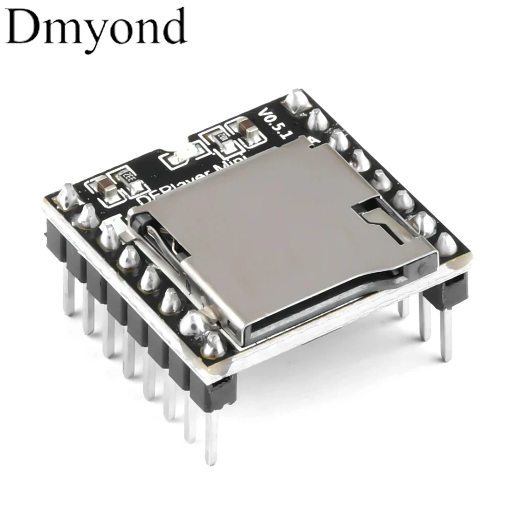 YX5200 DFPlayer Mini MP3 Player Module MP3 Voice Decode Board Supporting TF Card U-Disk IO Serial Port AD Compatible for Arduino