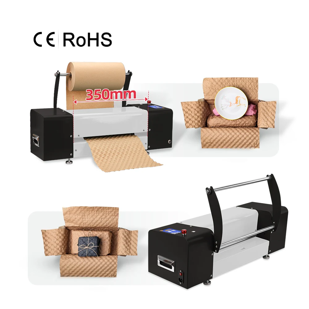 آلة قطع الورق الفقاعية الأوتوماتيكية 350 مم للتغليف - وسادة ورق الكرافت غير البلاستيكية القابلة للتحلل البيولوجي #1