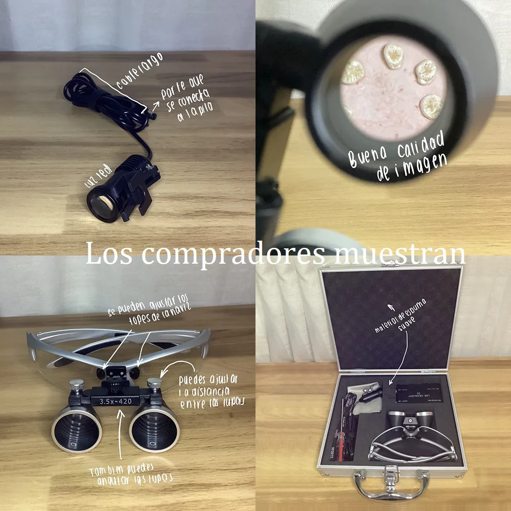 Adjustable Pupillary Distance Dental Loupes Set - 45-80mm PD + 5W Rechargeable Headlamp (4-5H Runtime