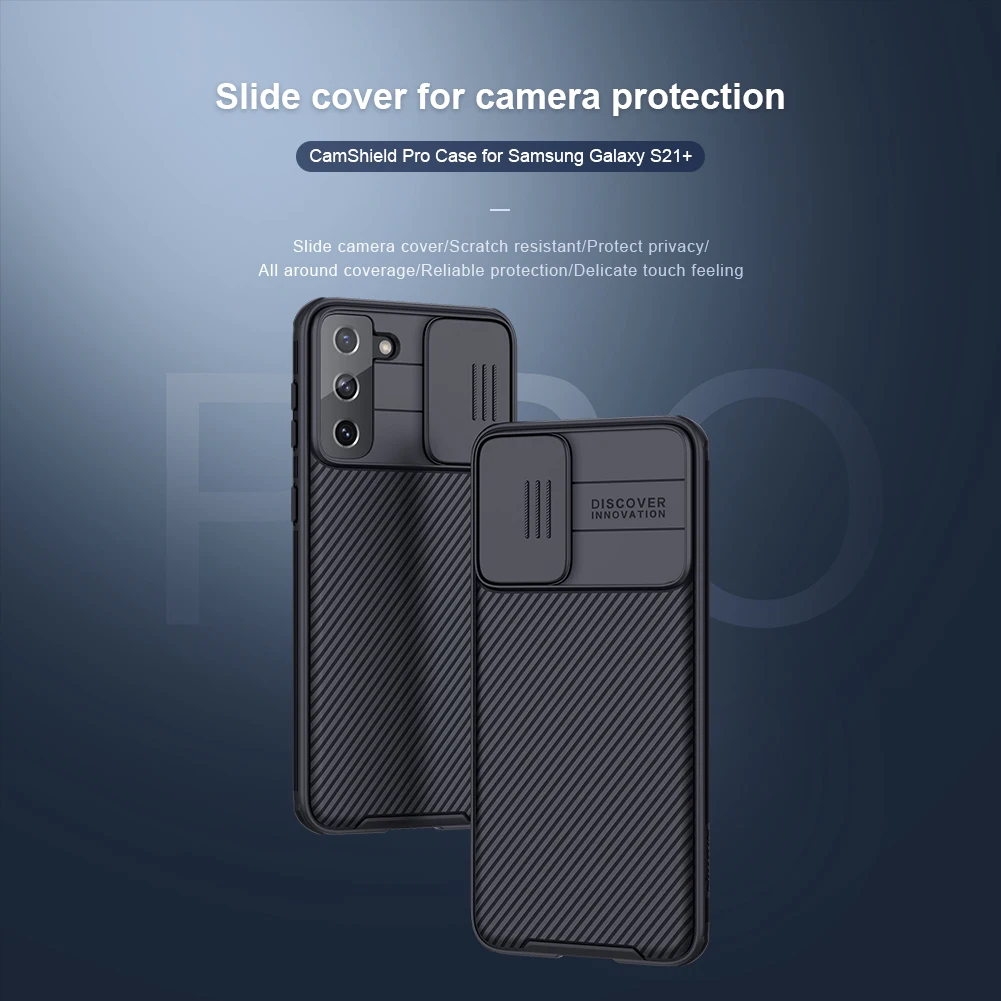 for Samsung Galaxy S21 Plus 5G Case Camshield Slide Camera Hard PC Soft Edge Heavy Duty Privacy Lens Protection Cover