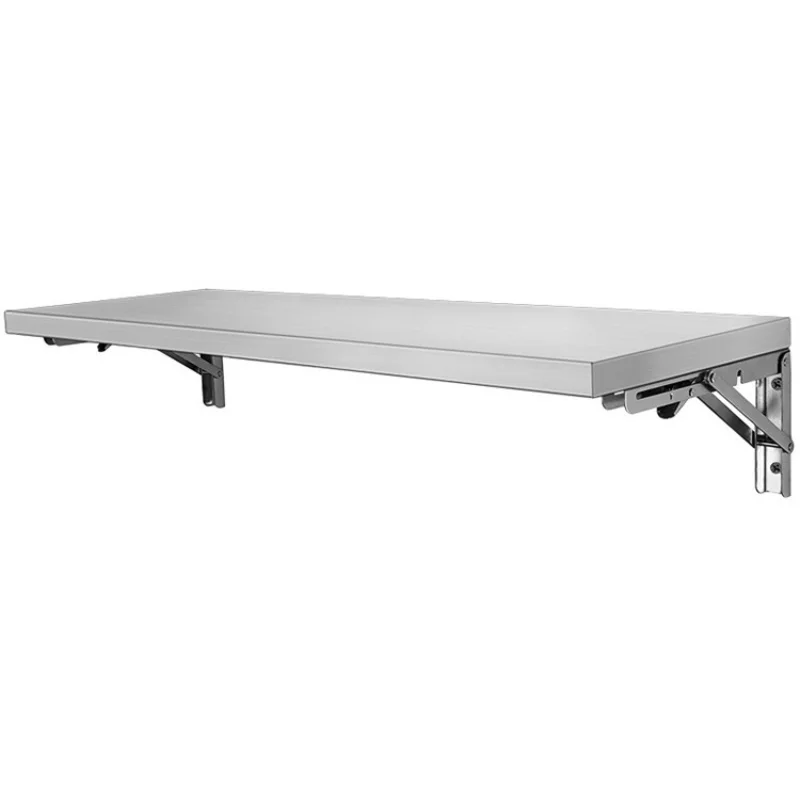 304-stainless-steel-folding-table-home-kitchen-simple-dining-table-learning-desk-wall-shelf-foldable
