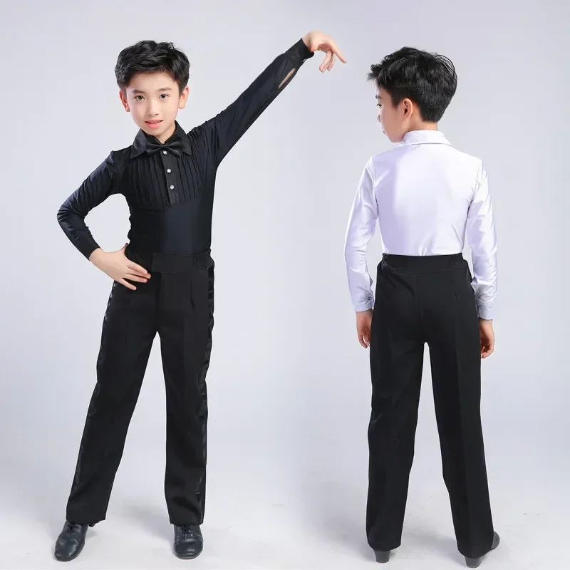 vetements-de-danse-latine-pour-garcons-ensembles-chemise-pantalon-pour-enfants-blanc-et-noir-vetements-de-danse-rumba-samba-costume-de-salle-de-bal-latine-vetements-de-competition