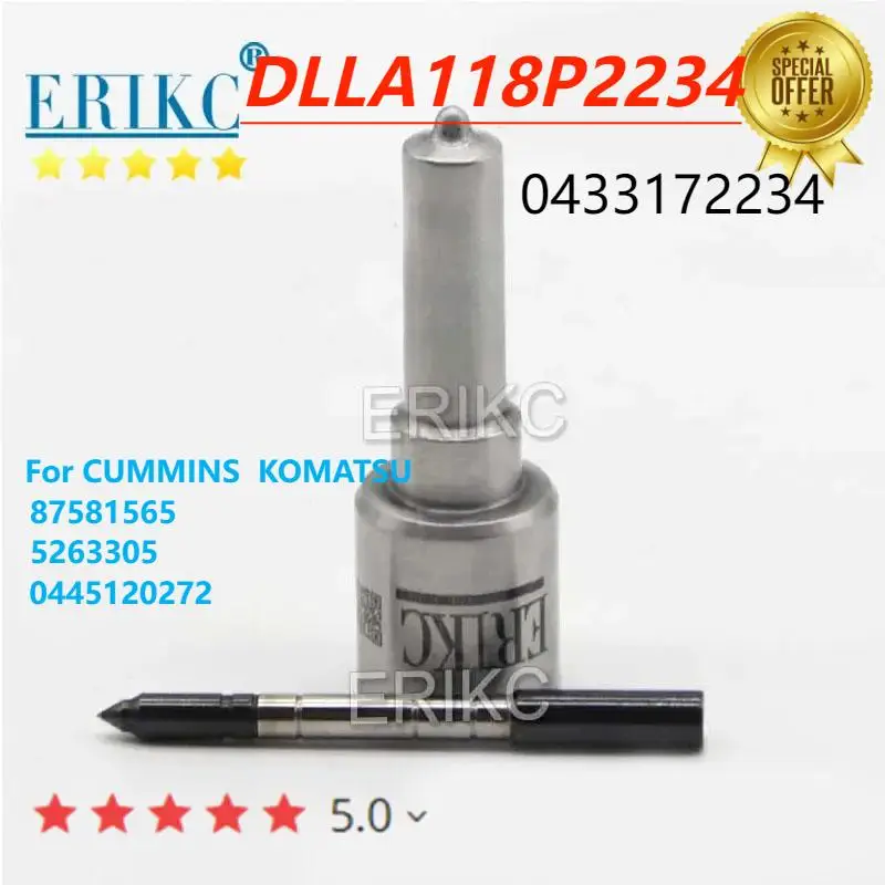 ERIKC DLLA118P2234 (0433172234) Common Rail Injection Nozzle DLLA 118P 2234 Oil Dispenser DLLA 118P2234  for 0 445 120 272