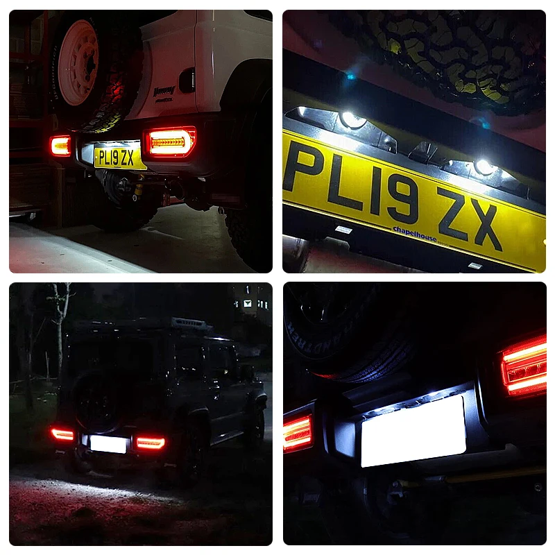 2Pcs For Suzuki Jimny Alto Carry Pickup Grand Vitara Swift Wagon R Baleno Opel Agila White LED Number License Plate Light
