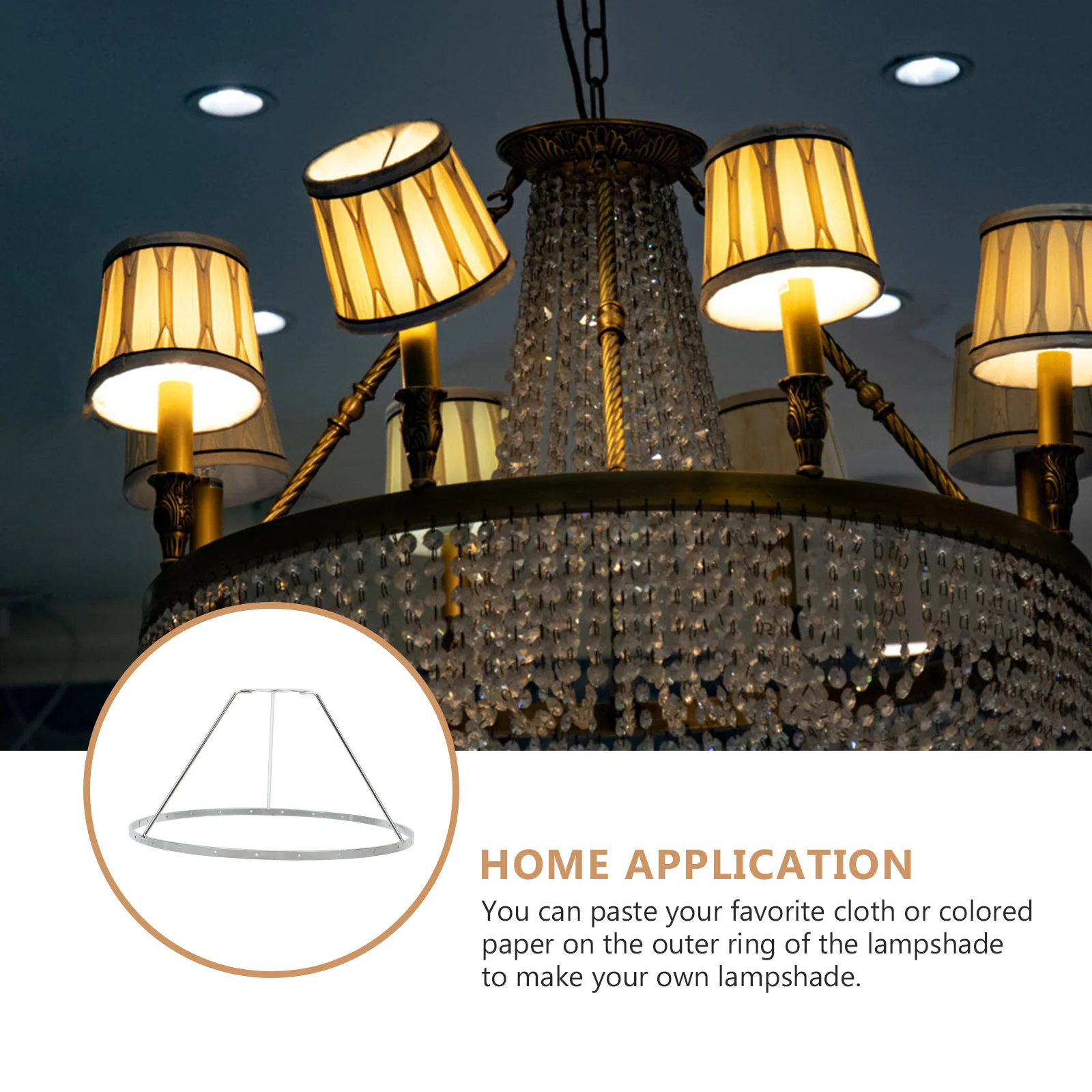 

Simple DIY Lamp Frame Accessory Sturdy Metal Bracket for Table Ceiling Light Shade Decor Craft Project Light Frame Accessory