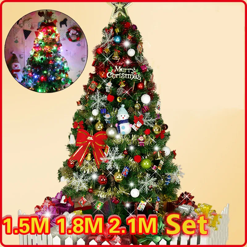 

1.5/1.8/2.1M Christmas Tree Decoration Artificial Christmas Tree Decoration Tree 2024 New Year Decor Party Supplies Dropshipping