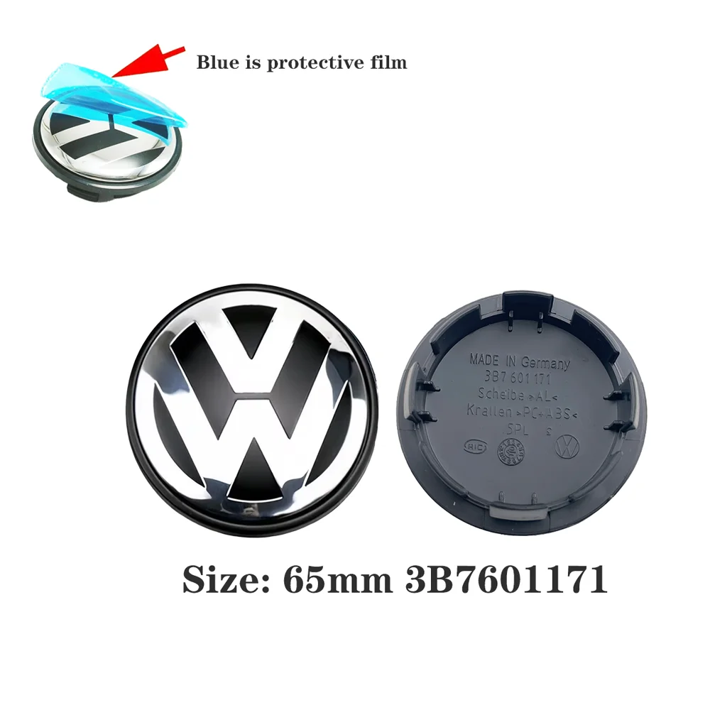 100pcs 56mm 65mm  Car Styling Wheel Center Cap Hub Covers Badge Accessories 3B7601171 For Volkswagen Golf Sharan Passat Tiguan