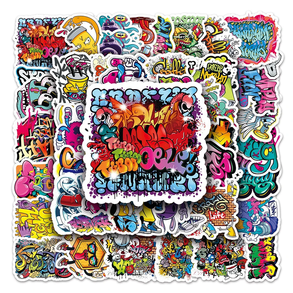 10/30/50PCS Cool Street Hip Hop Style Graffiti Stickers Cartoon PVC Decals Classic Toy DIY Suitcase Fridge Phone Skateboard Gift