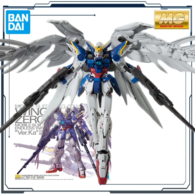 

BANDAI Original MG Series WING GUNDAM ZERO “Ver.Ka” 1/100 Anime Action Figure Assembly Model Toys Ornaments Gifts for Boys