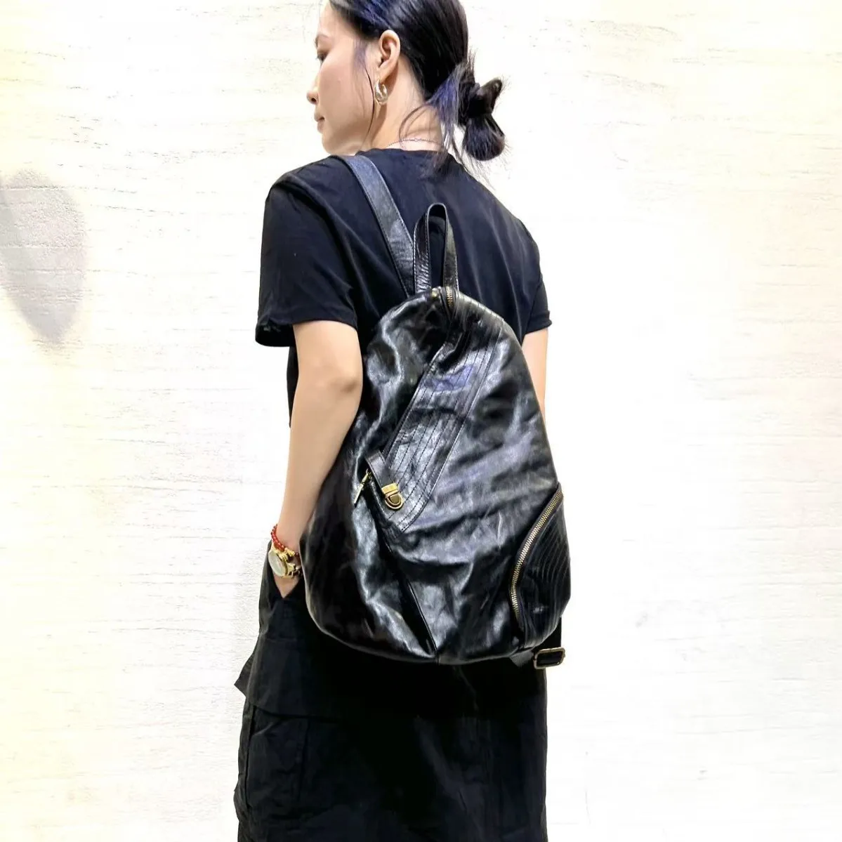 

Кожаная женская сумка в стиле ретро, рюкзак из воловьей кожи с верхним слоем, дорожная модная и модная сумка