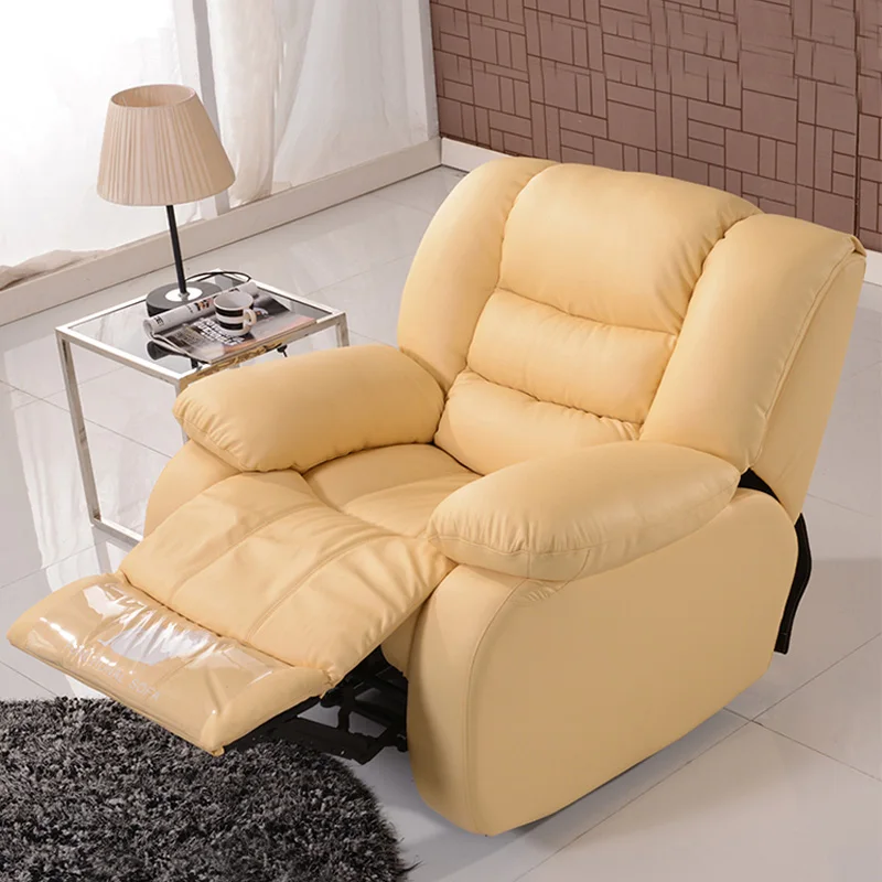 360 Degree Rotatable Adjustable First Class Genuine Leather Single Sofa Chair CELS001