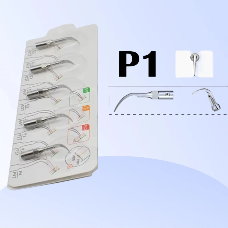

5PCS Dental fit EMS Woodpecker P1 Ultrasonic Scaler Scaling Tips Handpiece