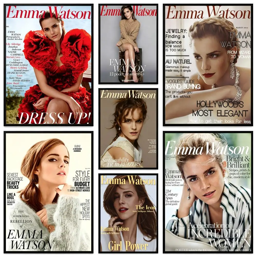 Person Emma Watson Poster Poster HD Printing Modern Minimalist Style Wall Art Home Decor For Office Bedroom Gift