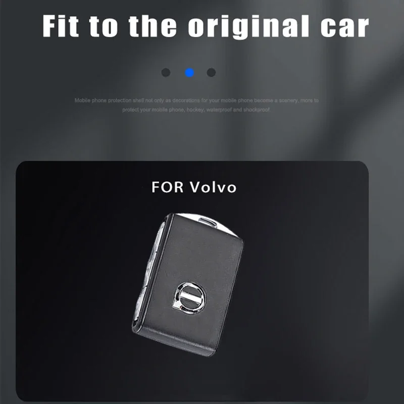 Zinc Alloy Car Key Case Cover Shell Holder Fob For Volvo S60 S90 XC40 XC60 XC90 V90 Polestar 1 Polestar 2 Keychain Car Accessory