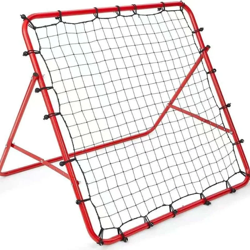 Folding Football Training Rebound Net Portable Football Rebound Goal Adjustable Soccer Rebounder Nets Iron Soccers Trainer
