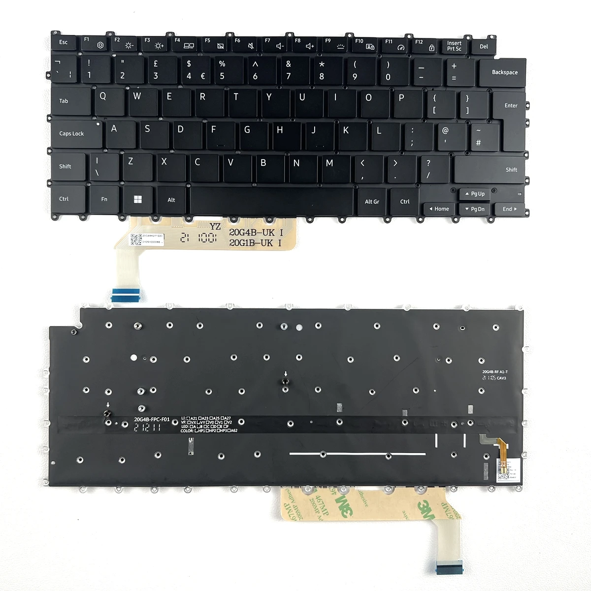 UK/Germany/French Backlit Laptop Keyboard For SAMSUNG Galaxy Book2 360 NP730QED 930QDB 930QED Series