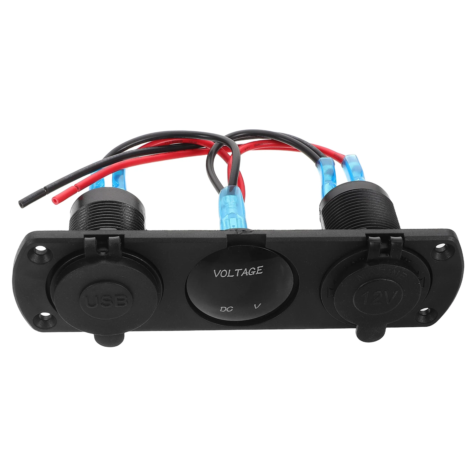 

Yacht Switch Controller Car Socket Panel Voltmeter 12V 24V Dual USB Voltage Display Central Control RV Light Switches