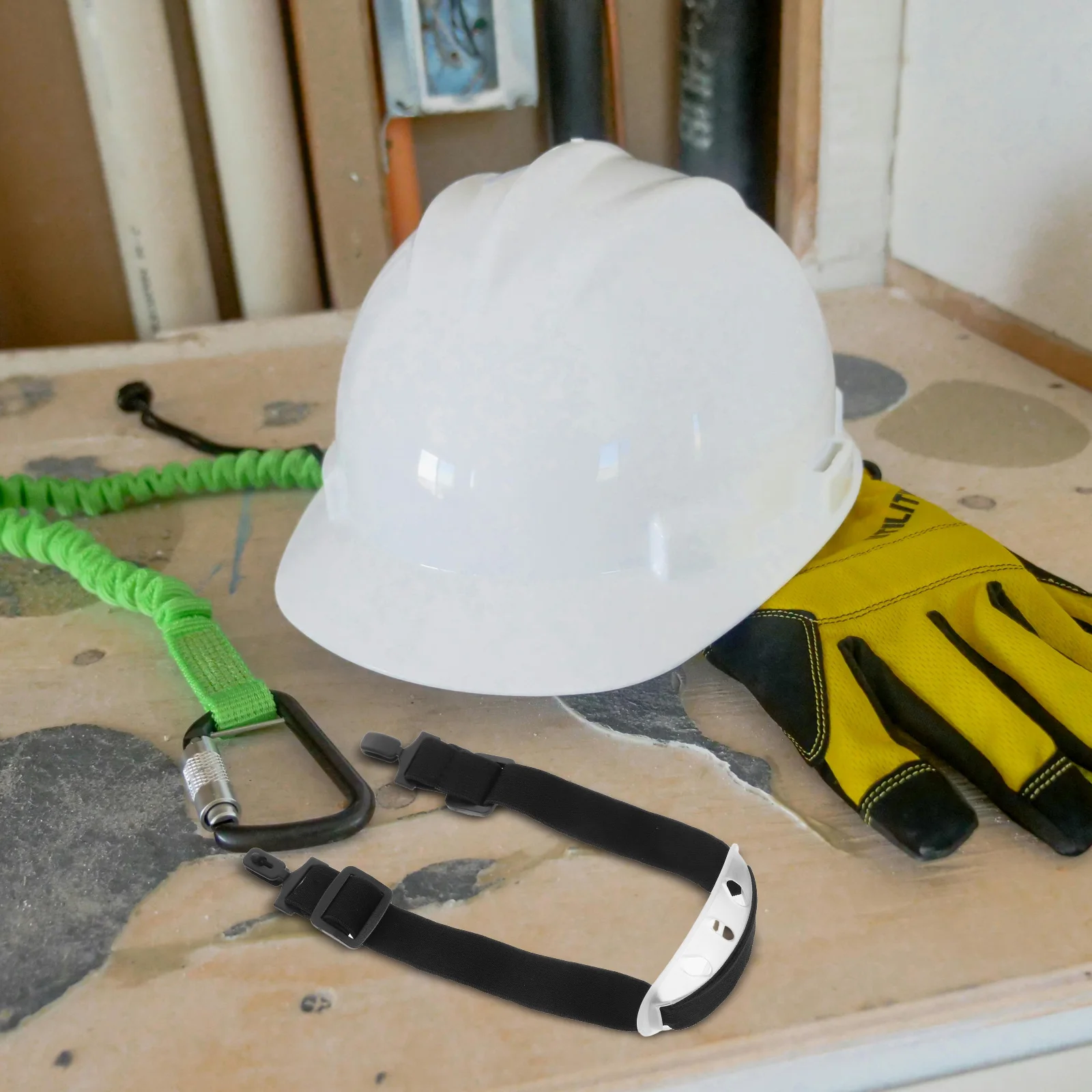 

2pcs Black Chin Straps for Hard Hat Adjustable Lightweight Safety Construction Factory Outdoor Versatile