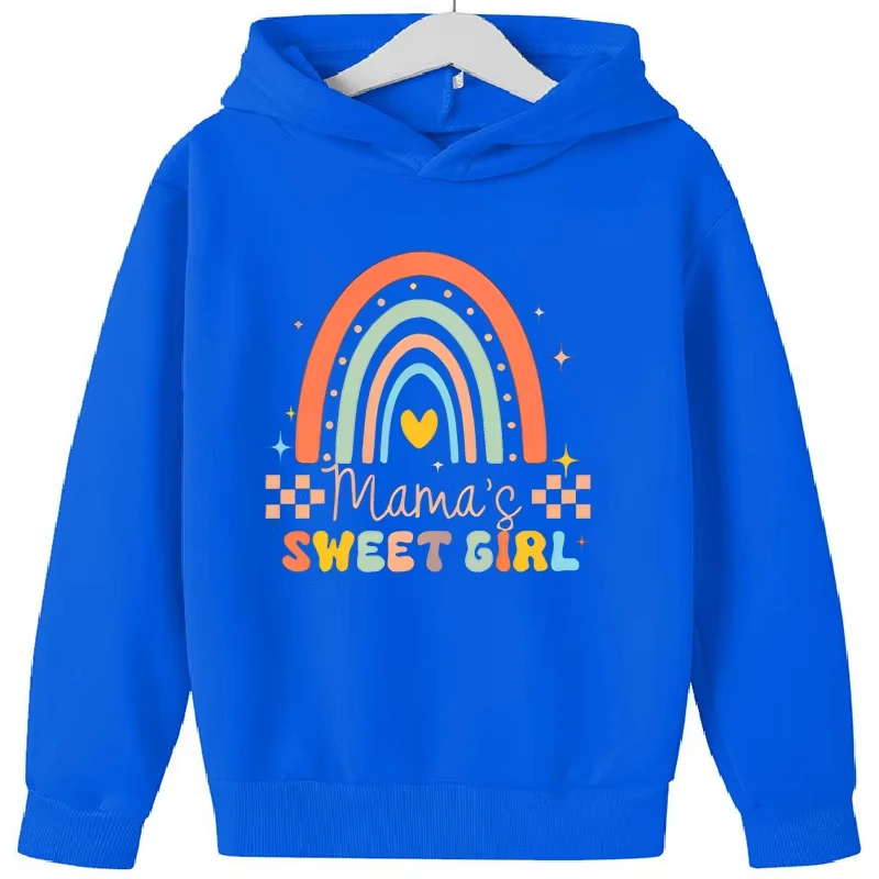 Sweet Girl Print Cute Sweatshirts for Girls GYM Lover Thick Hoodie Sweater Top Kids Casual Comfortable Clothing