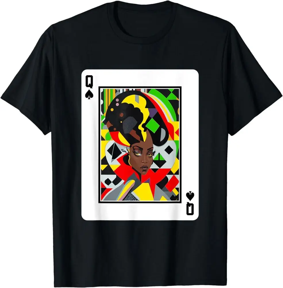 African Queen Card Melanin Black Pride Design T-Shirt Anime Graphic T-shirts High Quality 100%Cotton Short Sleeve