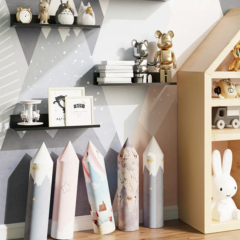 Aluminum Alloy Living Room Floating Shelves No Drilling Bedroom Decoration Wall Shelves Bathroom Shelf Books Plants Ledge