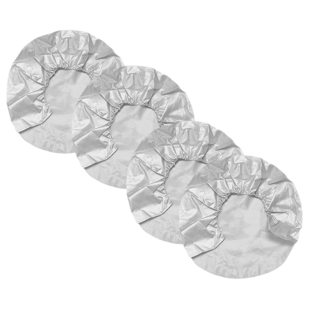 

4 pcs Tire Covers For Rv Truck Trailer Universal Wheel Protector Oxford Cloth Dust Uv Rain Sun Protection Tire Covers