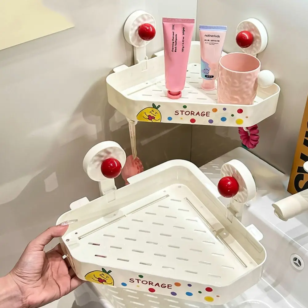 

Стеллаж для хранения в ванной комнате на присоске, настенная угловая полка для душа большой емкости, водонепроницаемая многофункциональная сливная полка для ванной комнаты