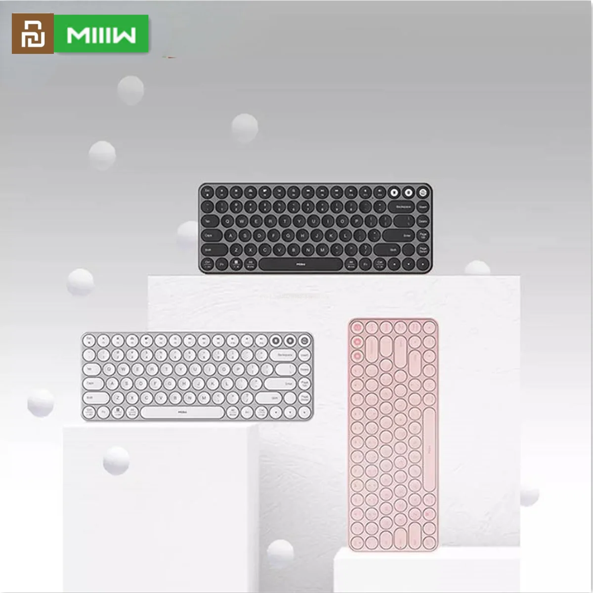 Youpin Mijia MIIIW Bluetooth Dual Mode Keyboard 85-key 2.4GHz Multi-system Wireless Keyboard for Office/notebook/tablet Computer