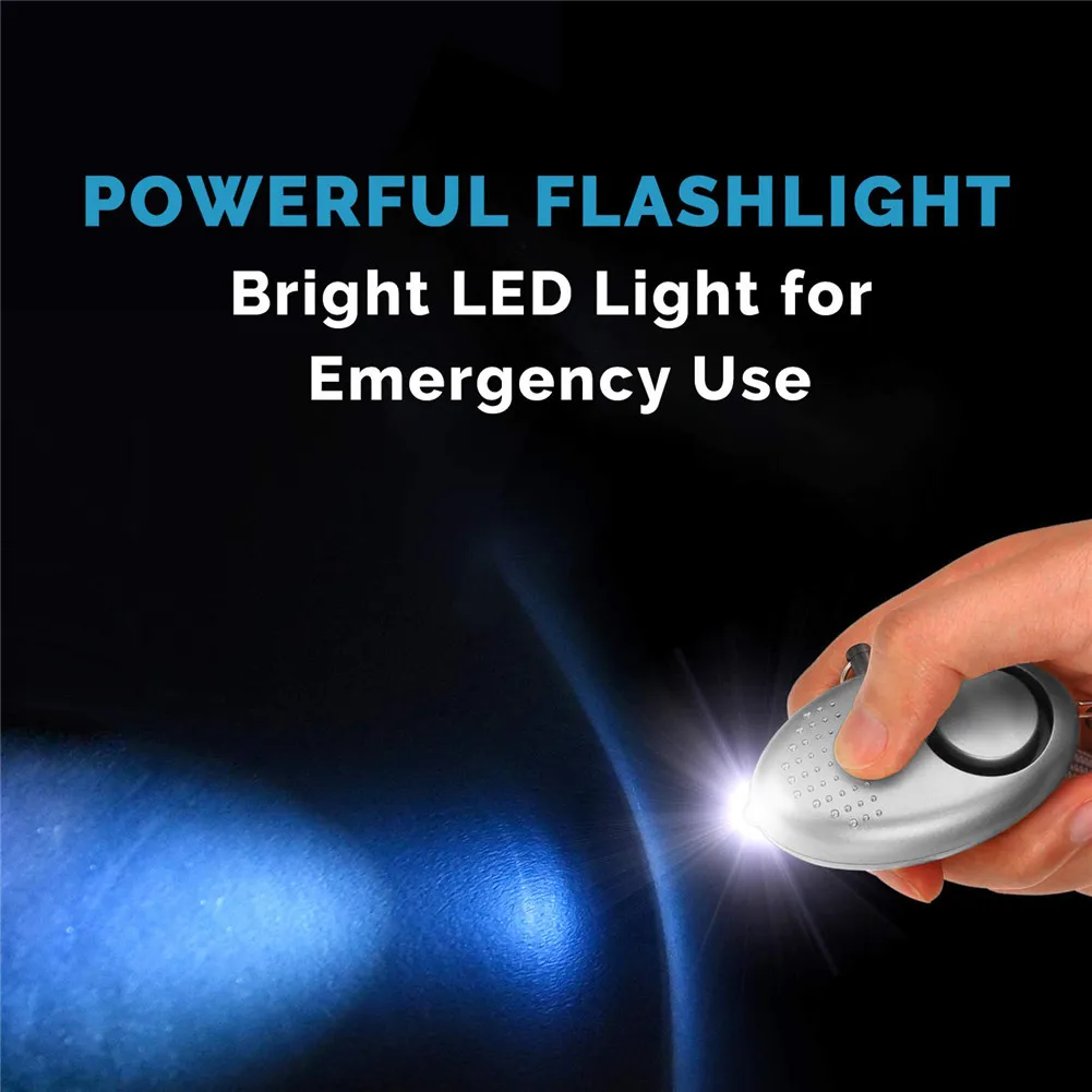 130db Safesound Personal Security Alarm Keychain With LED Lights Self Defense Electronic Device For Women Kids Girls Security