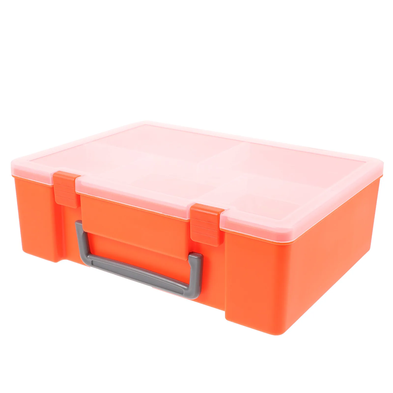 Plastic Rectangle Parts Organizer Box with Dividers Compact Lightweight Storage Box for Electronic Components Small Parts