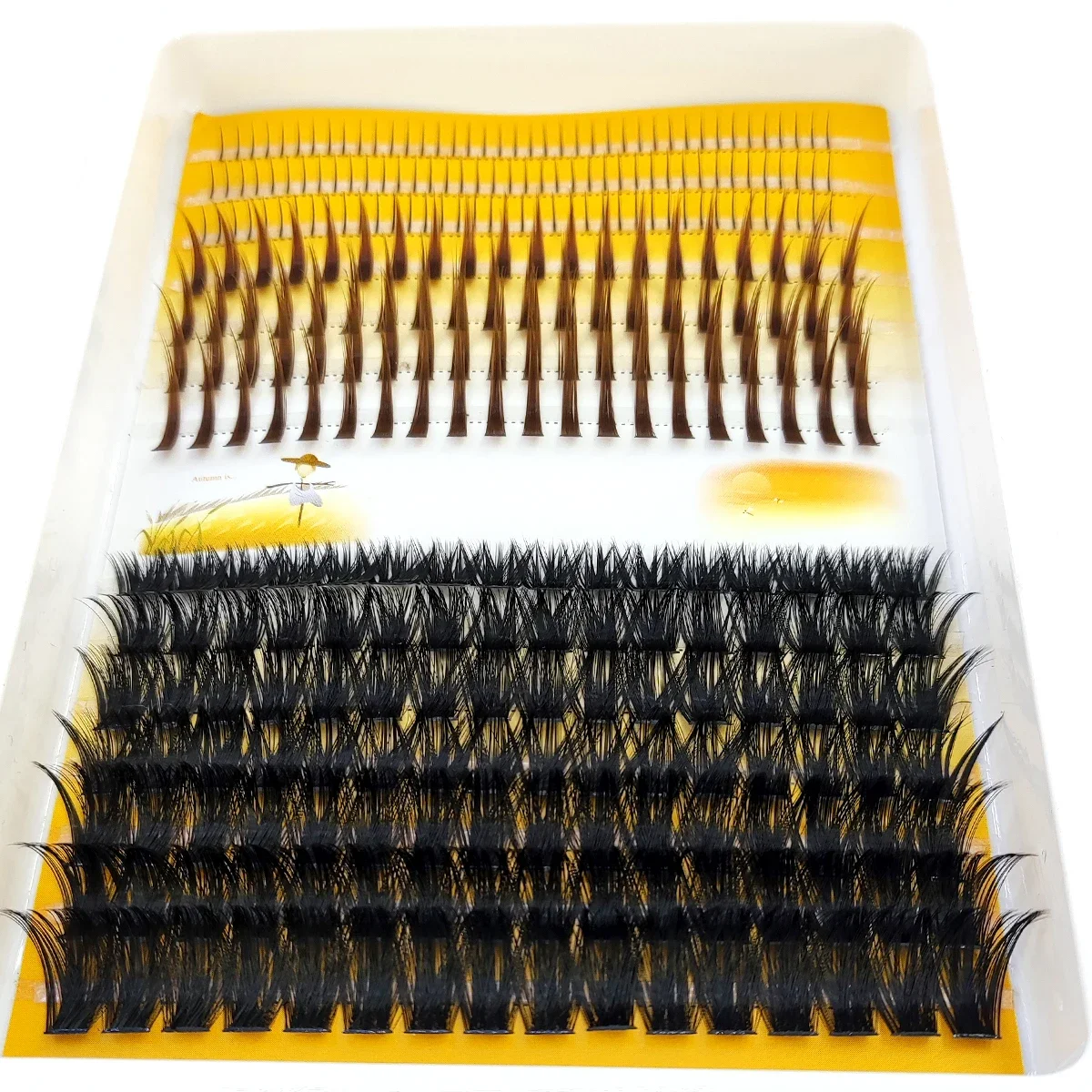 AMSDCN 60D-120D eyelash cluster 3D pointed thick mink false eyelash with lower eyelashes manga doll eyes natural eyelashes cos