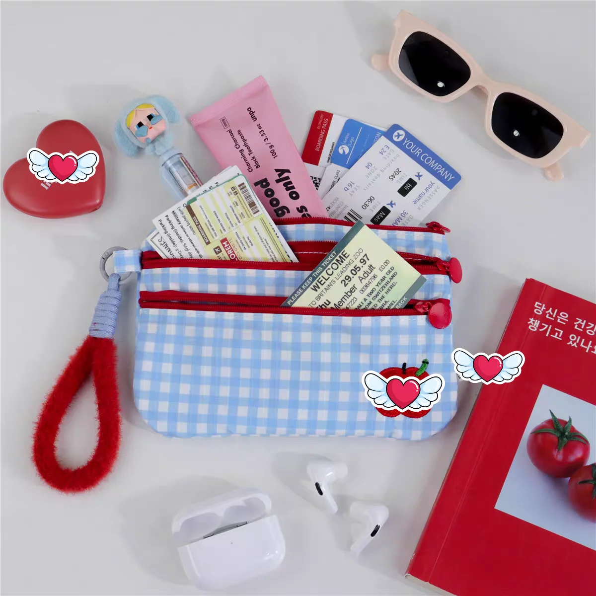Travel Passport Holder Wallet - Waterproof ID Card Organizer for Airplane Tickets, Visa, Boarding Pass & Credit Cards, RFID Bloc