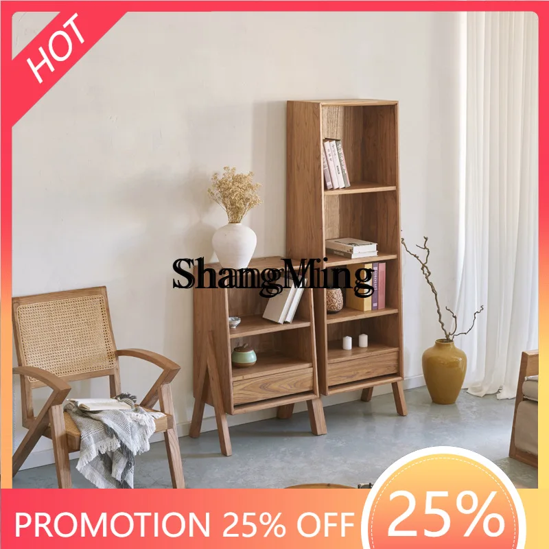 FG good-looking  Bookcase Homestay Storage Solid Wood Display Cabinet Entrance Display Combination Bucket Cabinet Bookshelf