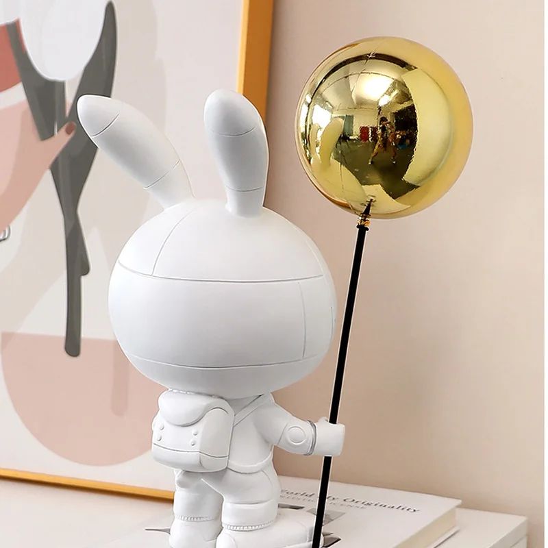 Imagem -06 - Estatuetas do Astronauta para a Decoração Home Armazenamento da Resina Desktop Presente do Aniversário