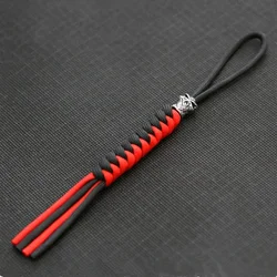 Metal Skull Beads Hooded Ninja For Paracord keychain Knife Lanyard