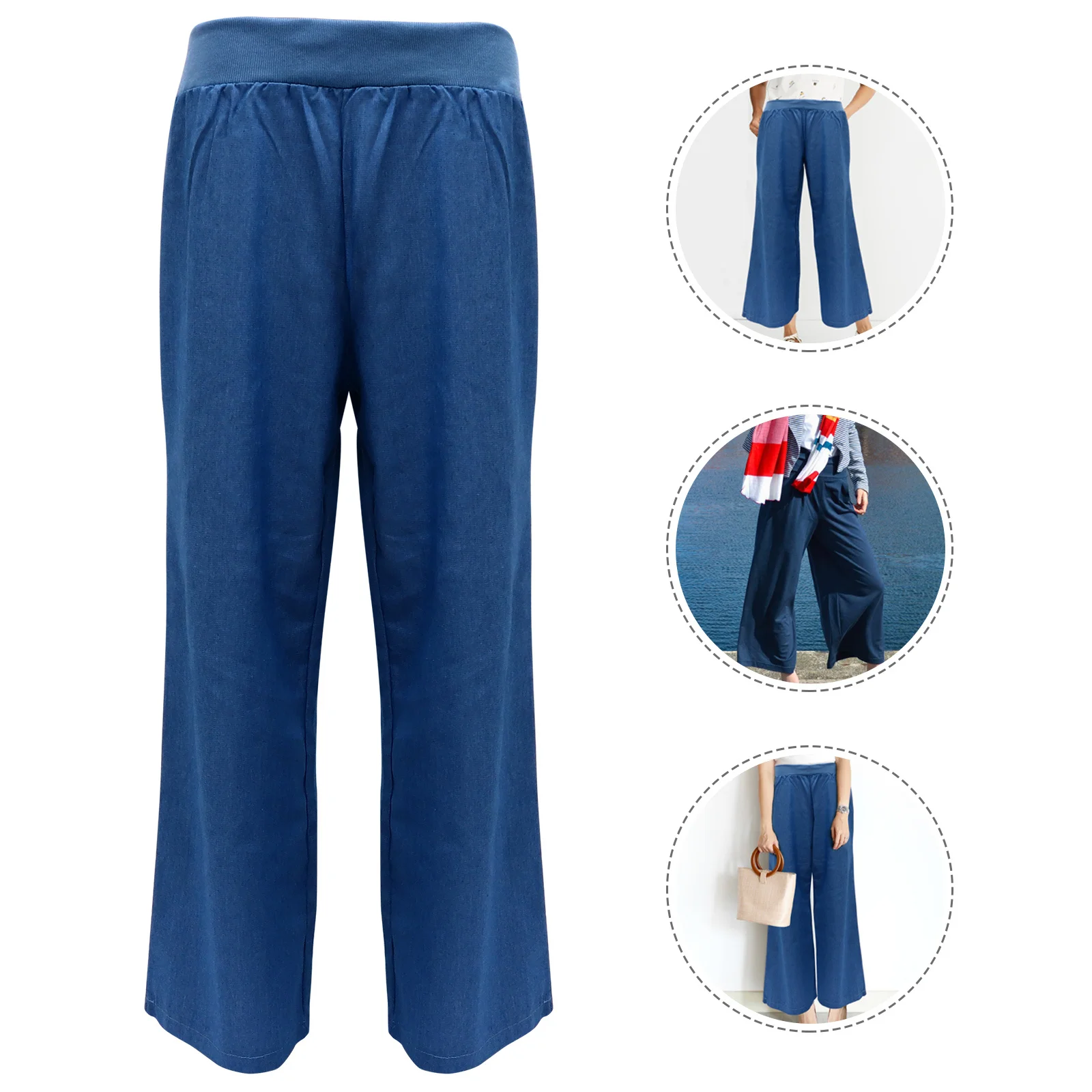 

Thin Denim Pants Stylish Design Women Comfy Wide Leg Loose Pants for Women All Seasons Outfit Charm