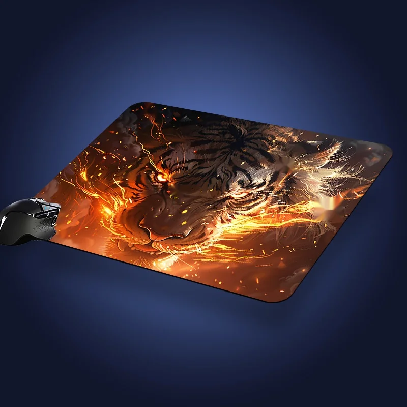 Mauspad aus Naturkautschuk, 43 Muster, 2 Größen, rutschfeste Schreibtischunterlage, Büro- und Gaming-Mauspad, Tier- und Flammendesign – Detail 19